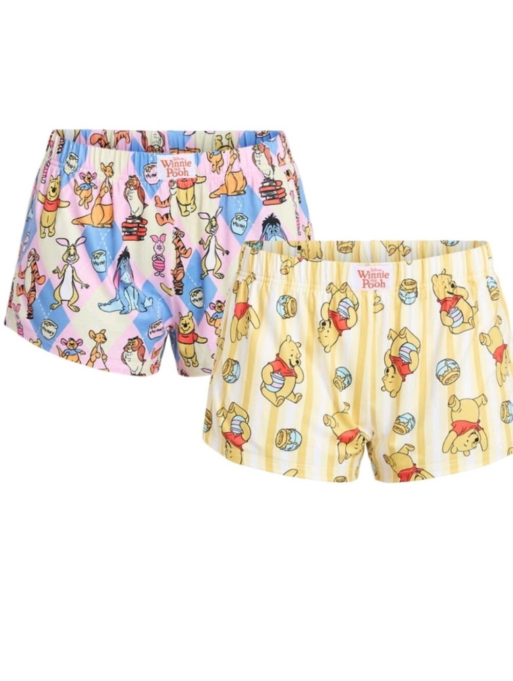 Winnie the Pooh Women's Jersey Knit Sleep Shorts, 2-Pack,